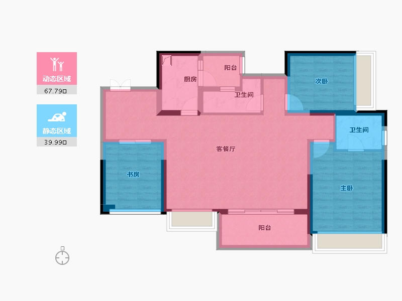 四川省-成都市-远大中央公园-96.00-户型库-动静分区