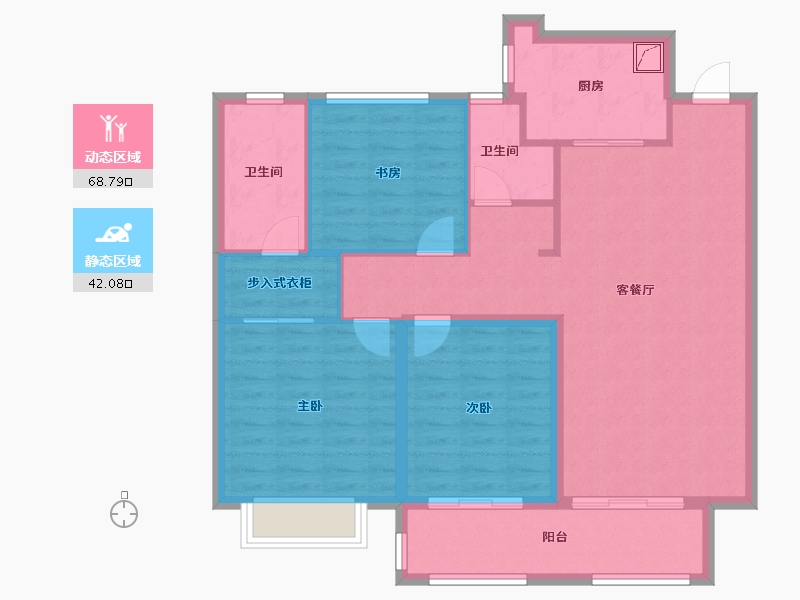 江苏省-宿迁市-熙悦上宸-100.00-户型库-动静分区