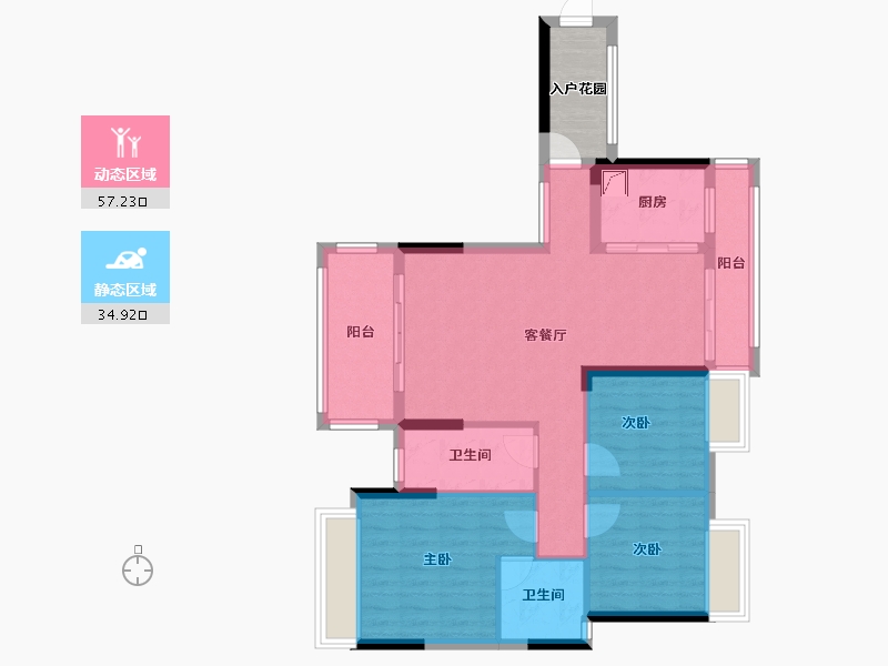 湖南省-永州市-御澜府-120.16-户型库-动静分区