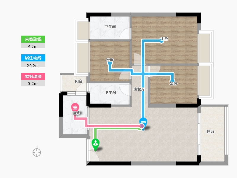 广东省-惠州市-丽日湖逸家园二期-82.02-户型库-动静线