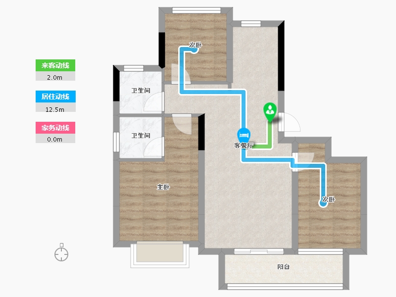 浙江省-金华市-广嘉上城苑-71.20-户型库-动静线