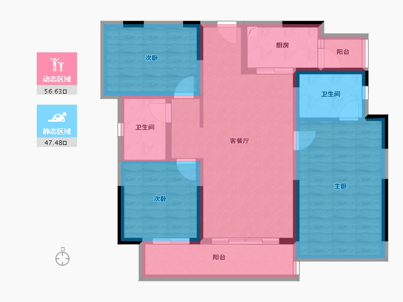 四川省-成都市-德商天骄城学府-92.40-户型库-动静分区