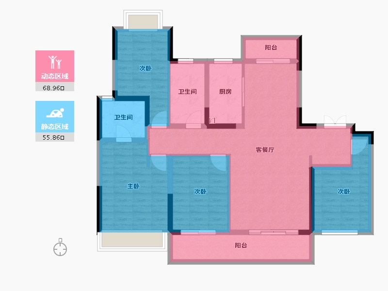 四川省-成都市-德商天骄城学府-110.91-户型库-动静分区