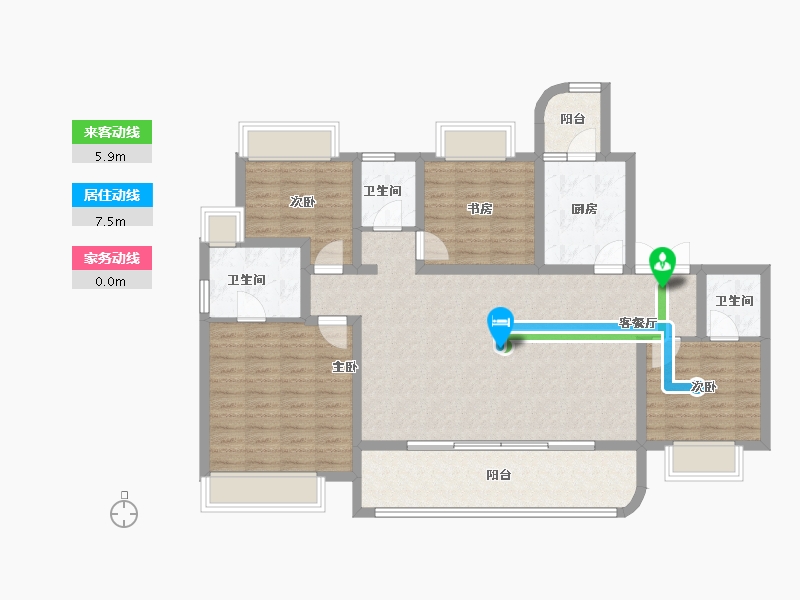 重庆-重庆市-中粮天悦壹号-114.58-户型库-动静线