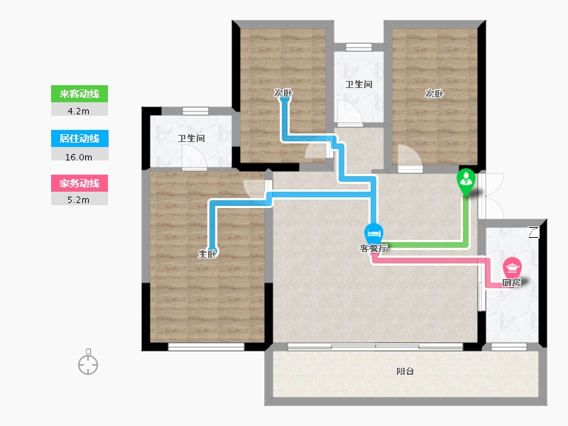 四川省-成都市-德商天骄城学府-104.70-户型库-动静线