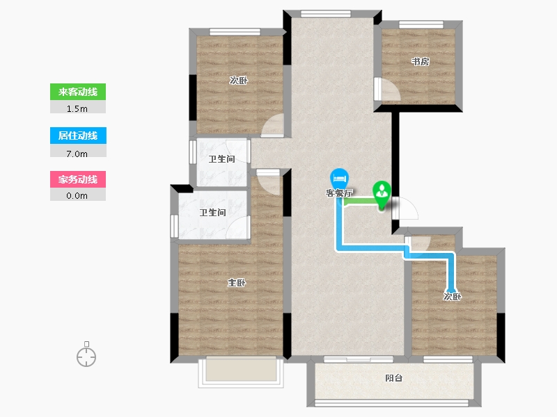 浙江省-金华市-广嘉上城苑-96.80-户型库-动静线