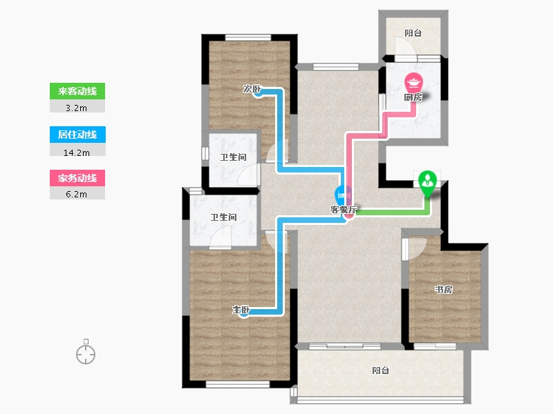 四川省-成都市-德商天骄城学府-100.24-户型库-动静线