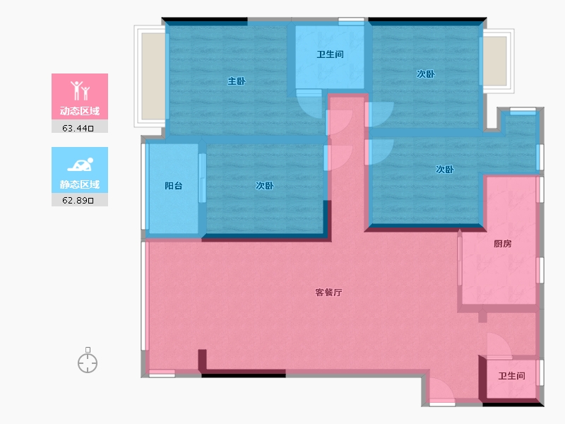 贵州省-黔西南布依族苗族自治州-九重苑-131.00-户型库-动静分区