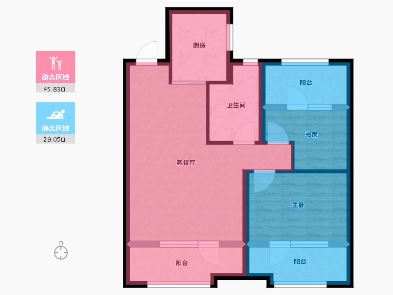 山东省-青岛市-星海府-65.59-户型库-动静分区