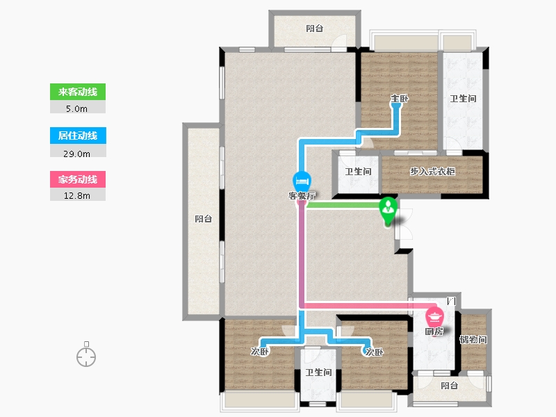 四川省-成都市-武侯金茂府-200.73-户型库-动静线