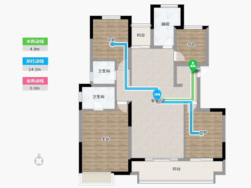 陕西省-西安市-华润置地未来城市-118.40-户型库-动静线