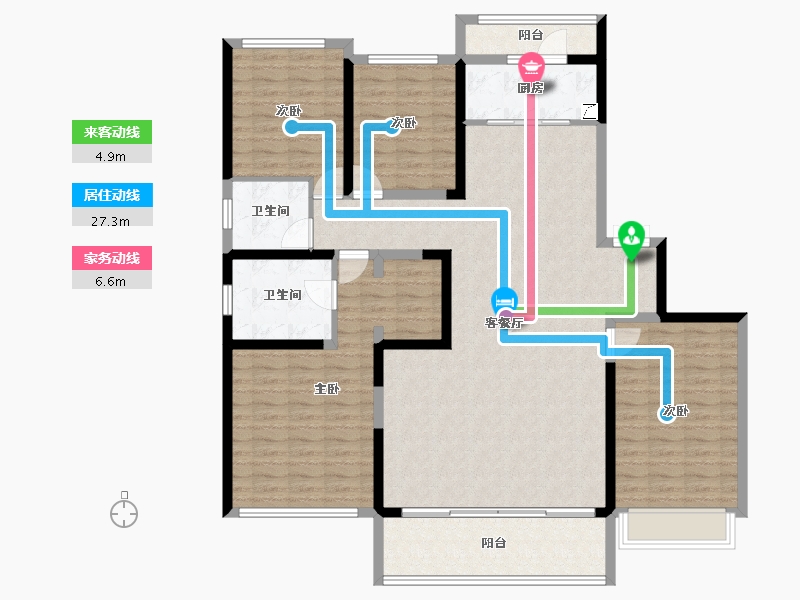 四川省-成都市-首开龙湖云著-143.41-户型库-动静线