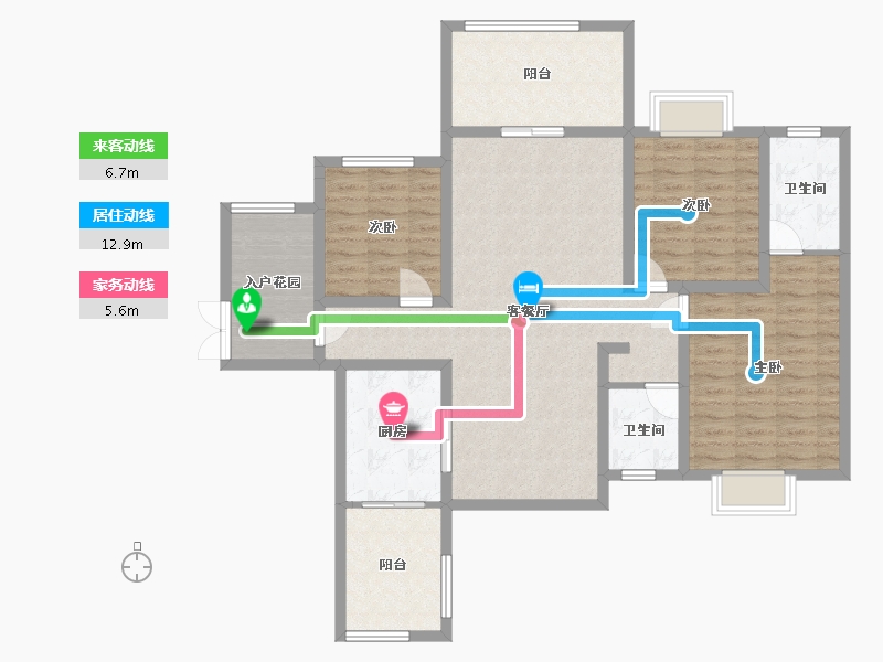 贵州省-安顺市-凯旋·公园里-115.00-户型库-动静线