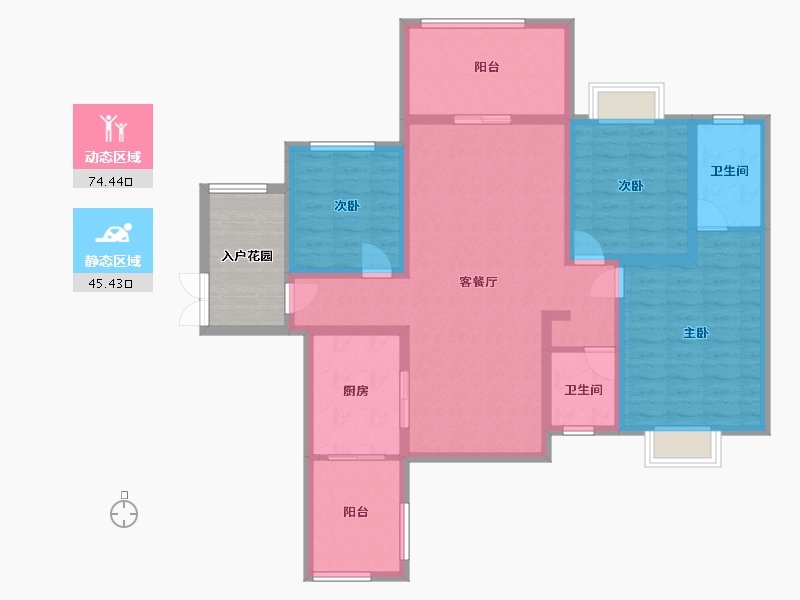 贵州省-安顺市-凯旋·公园里-115.00-户型库-动静分区