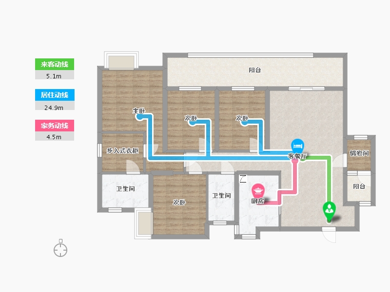 贵州省-毕节市-拓海山语城2期-134.56-户型库-动静线