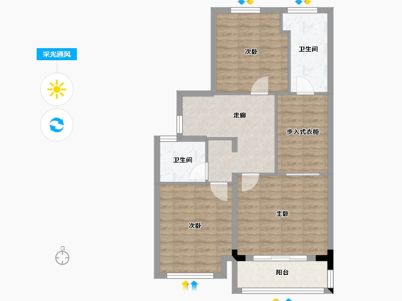 湖北省-武汉市-绿城凤起乐鸣-158.00-户型库-采光通风