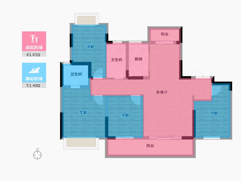 四川省-成都市-德商天骄城学府-100.14-户型库-动静分区