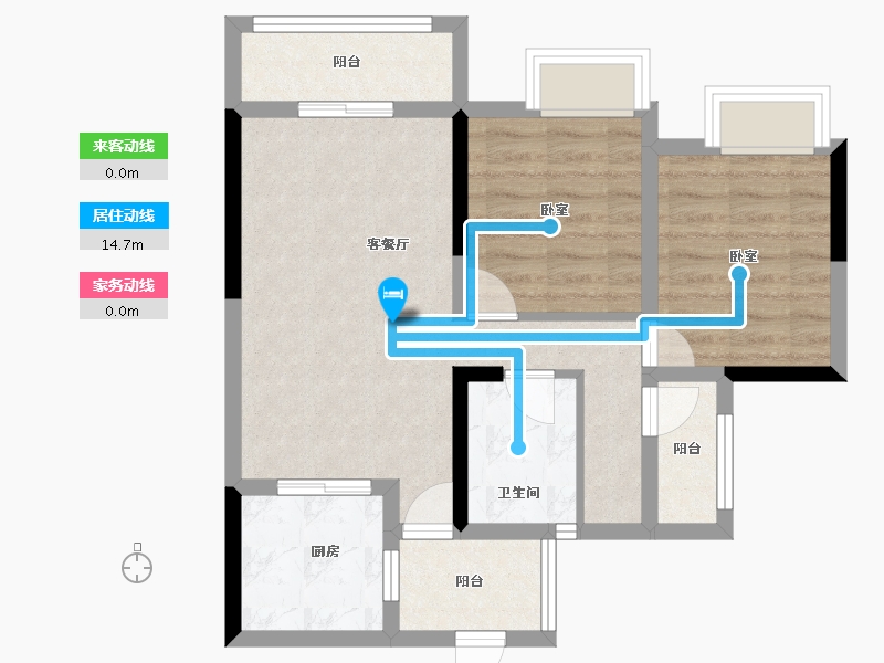 重庆-重庆市-滨江新时代-62.08-户型库-动静线