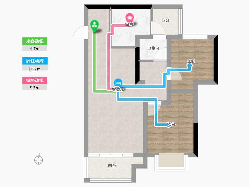 重庆-重庆市-金科禹洲府-55.60-户型库-动静线