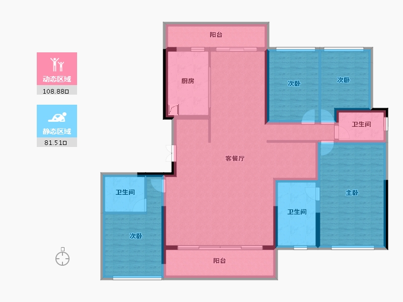 四川省-成都市-首开龙湖云著-172.34-户型库-动静分区