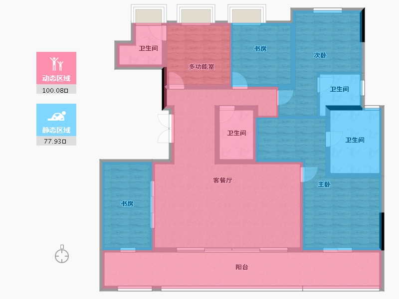 重庆-重庆市-重庆融创壹号院-159.92-户型库-动静分区