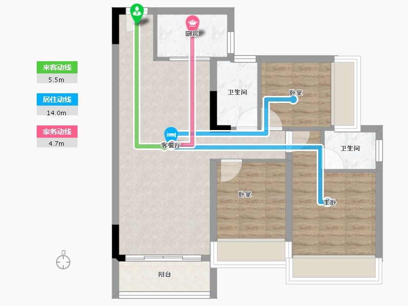 广东省-惠州市-康馨华府-68.67-户型库-动静线