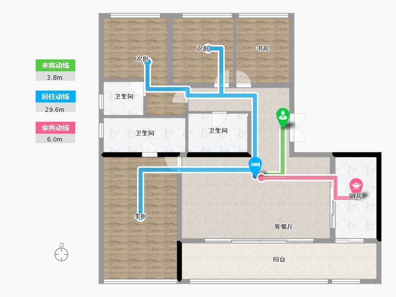 重庆-重庆市-重庆融创壹号院-154.97-户型库-动静线