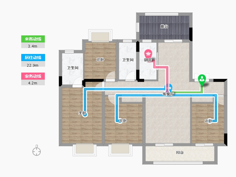 江苏省-徐州市-大华潘安湖首府-113.66-户型库-动静线