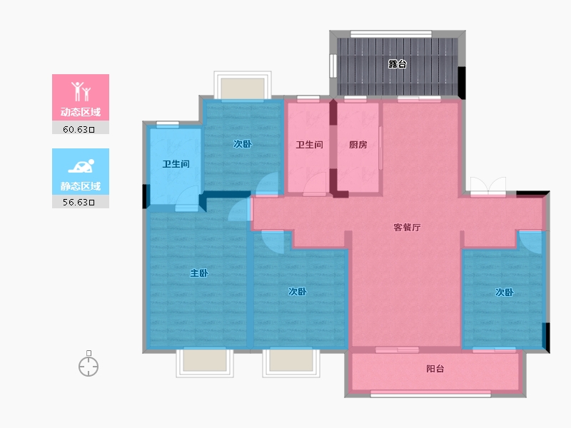 江苏省-徐州市-大华潘安湖首府-113.66-户型库-动静分区