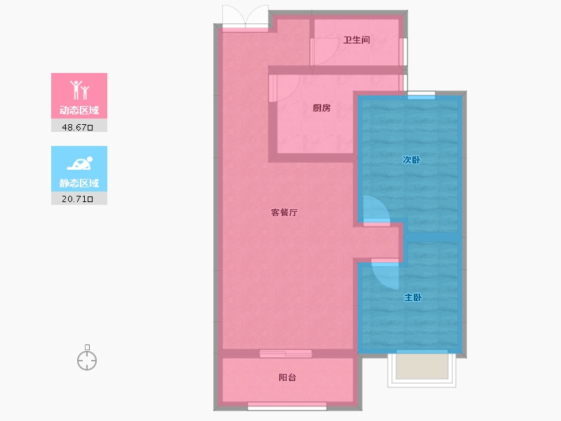 甘肃省-兰州市-永生紫御华府-66.10-户型库-动静分区