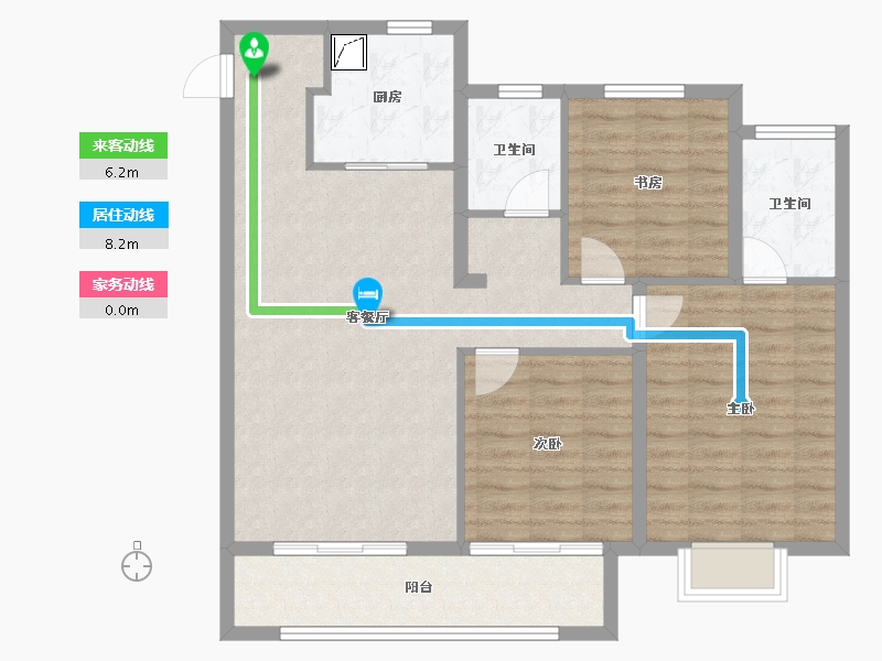 江苏省-徐州市-中南恒通和平府-95.69-户型库-动静线