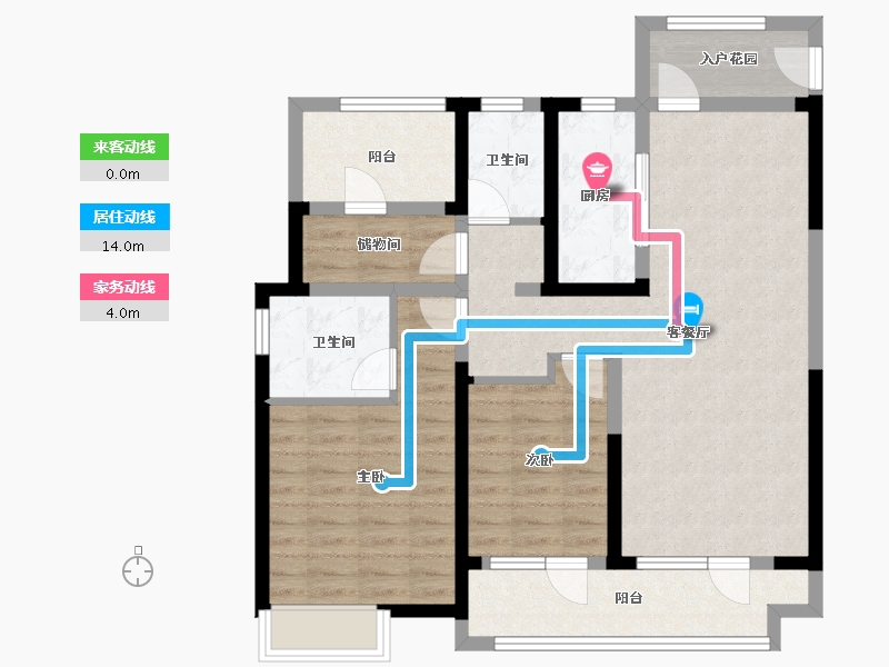 山东省-青岛市-花样年碧云湾-92.00-户型库-动静线