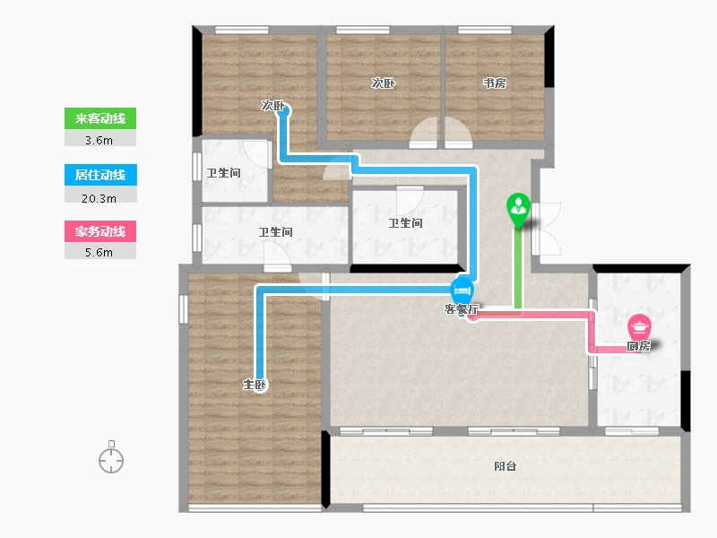 重庆-重庆市-重庆融创壹号院-145.44-户型库-动静线