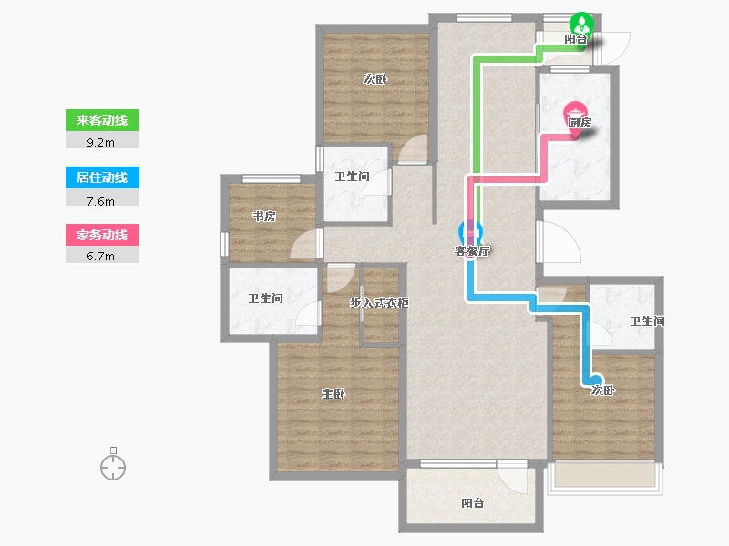 山东省-青岛市-青岛海信依云小镇-138.40-户型库-动静线