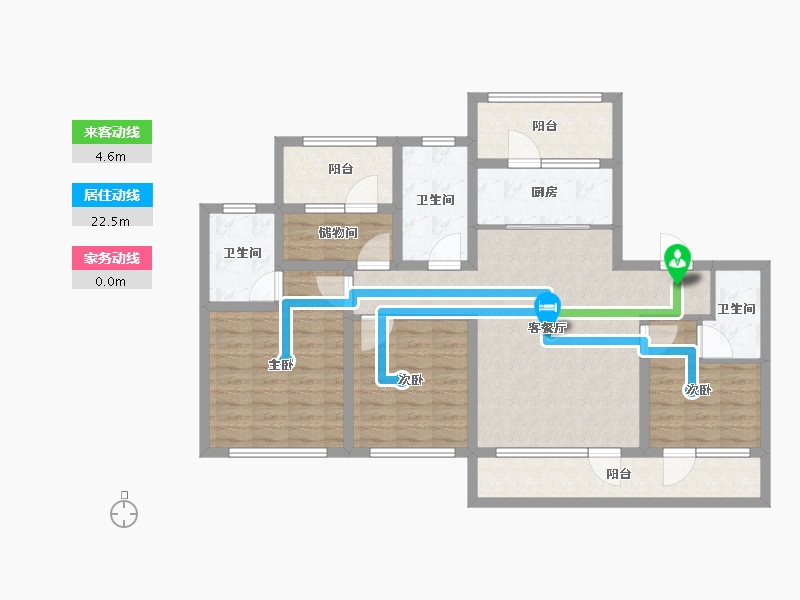 山东省-青岛市-艳阳海-108.01-户型库-动静线