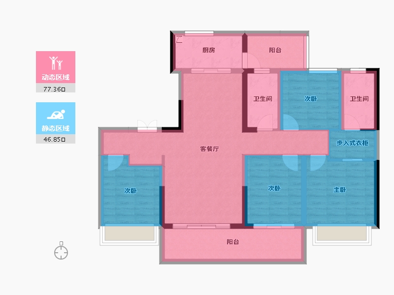 四川省-成都市-鹿溪樾府-110.20-户型库-动静分区