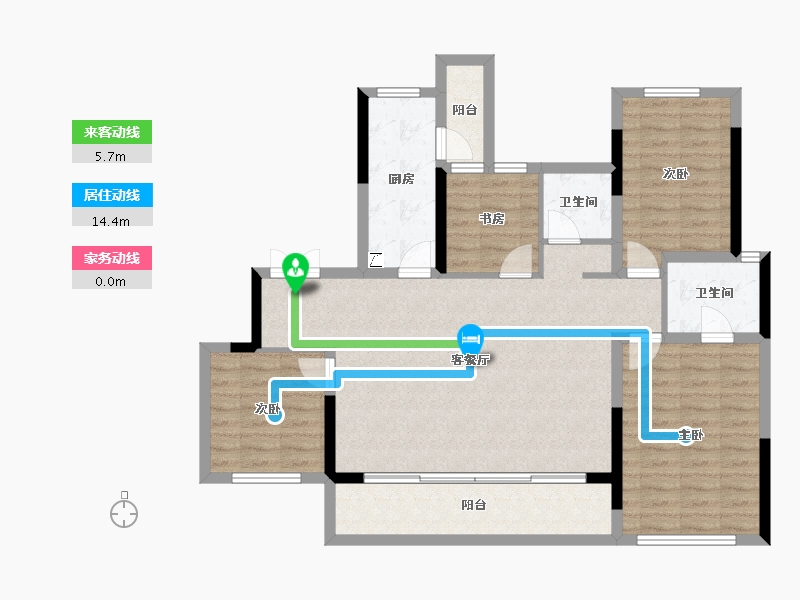 四川省-成都市-德商天骄城学府-105.15-户型库-动静线