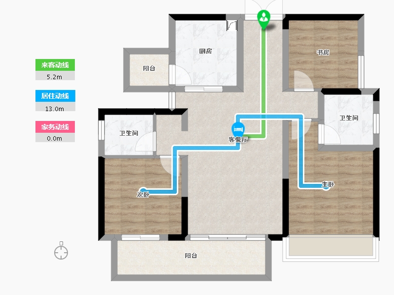 四川省-成都市-爱普雍锦府-84.48-户型库-动静线