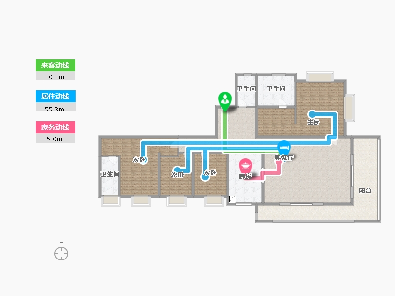 湖南省-长沙市-长房·岭秀时代-249.00-户型库-动静线