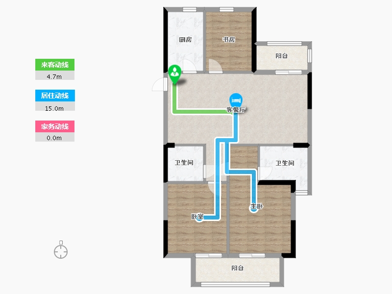 浙江省-温州市-南湖未来社区-96.06-户型库-动静线