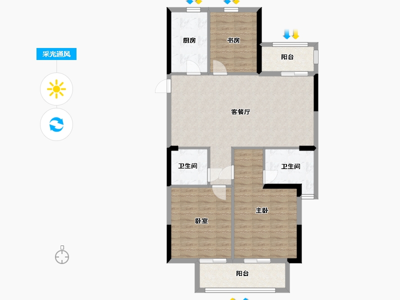 浙江省-温州市-南湖未来社区-96.06-户型库-采光通风