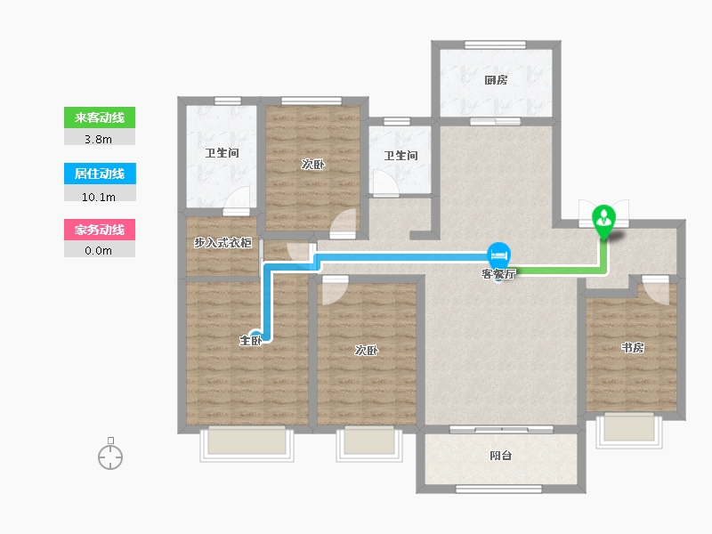 陕西省-西安市-盈泰水岸东方-126.94-户型库-动静线