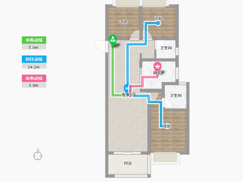 云南省-昆明市-金地商置昆悦-73.08-户型库-动静线