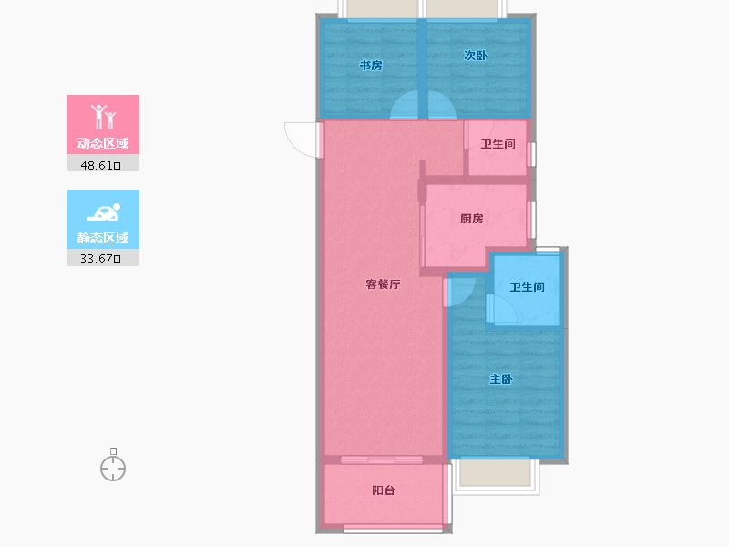 云南省-昆明市-金地商置昆悦-73.08-户型库-动静分区