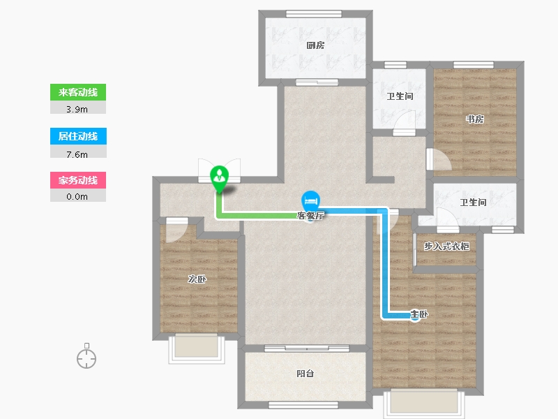 陕西省-西安市-盈泰水岸东方-110.41-户型库-动静线