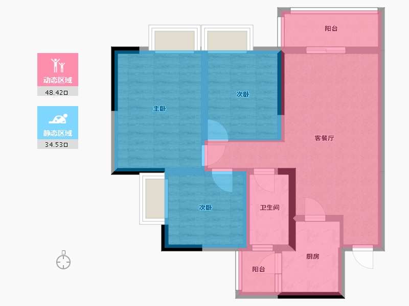 四川省-内江市-光耀城-85.00-户型库-动静分区