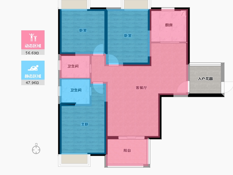 江苏省-无锡市-观山名筑-98.97-户型库-动静分区