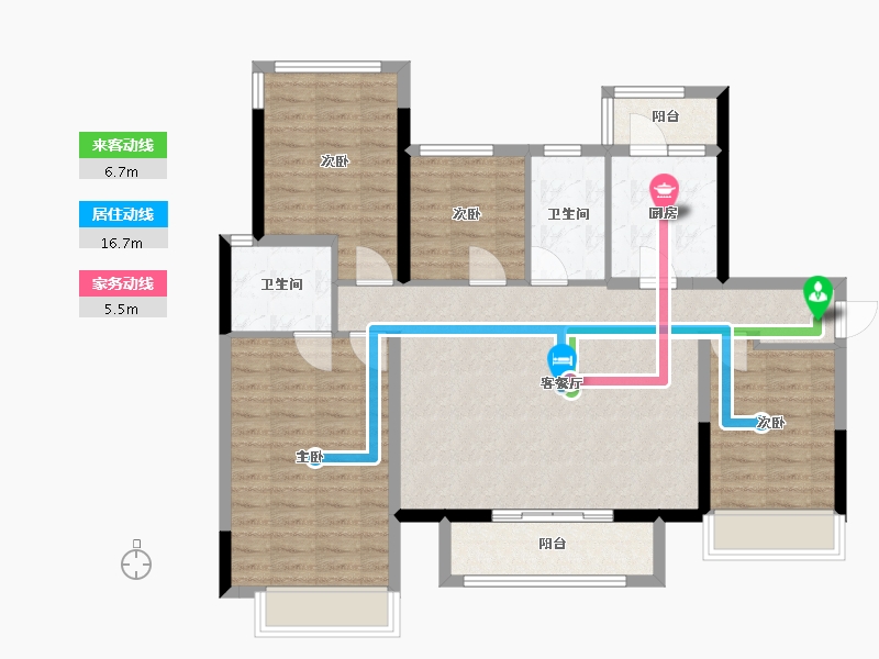 广西壮族自治区-南宁市-合景香悦四季-126.00-户型库-动静线