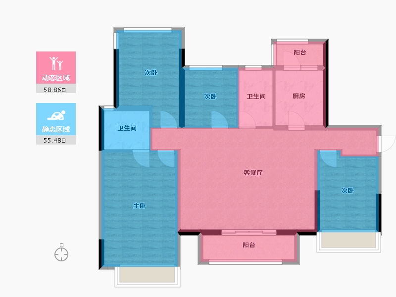 广西壮族自治区-南宁市-合景香悦四季-126.00-户型库-动静分区