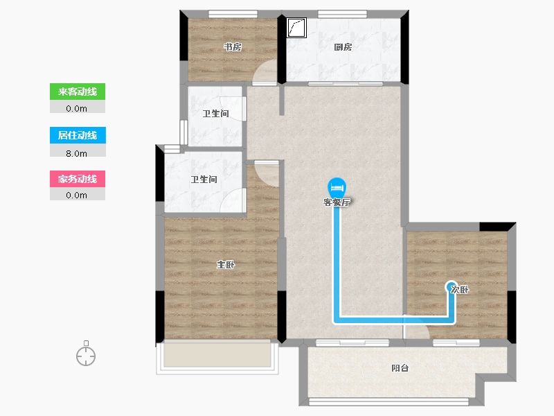 浙江省-金华市-中奥东义府-84.00-户型库-动静线